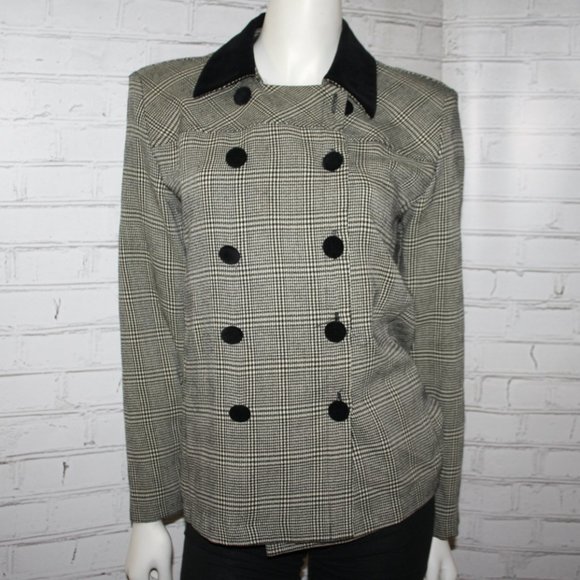Vintage black and white Button Xtrmz Blazer Size 9/10 - Picture 1 of 6